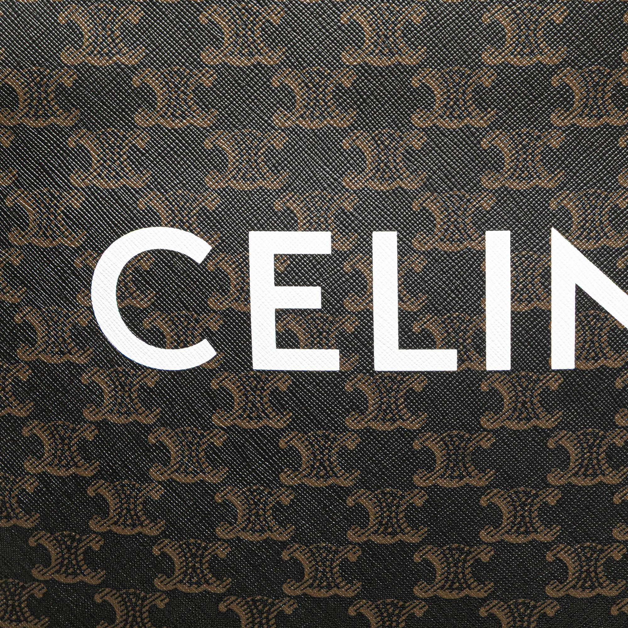 Celine Small Triomphe Coated Canvas Vertical Cabas Tote