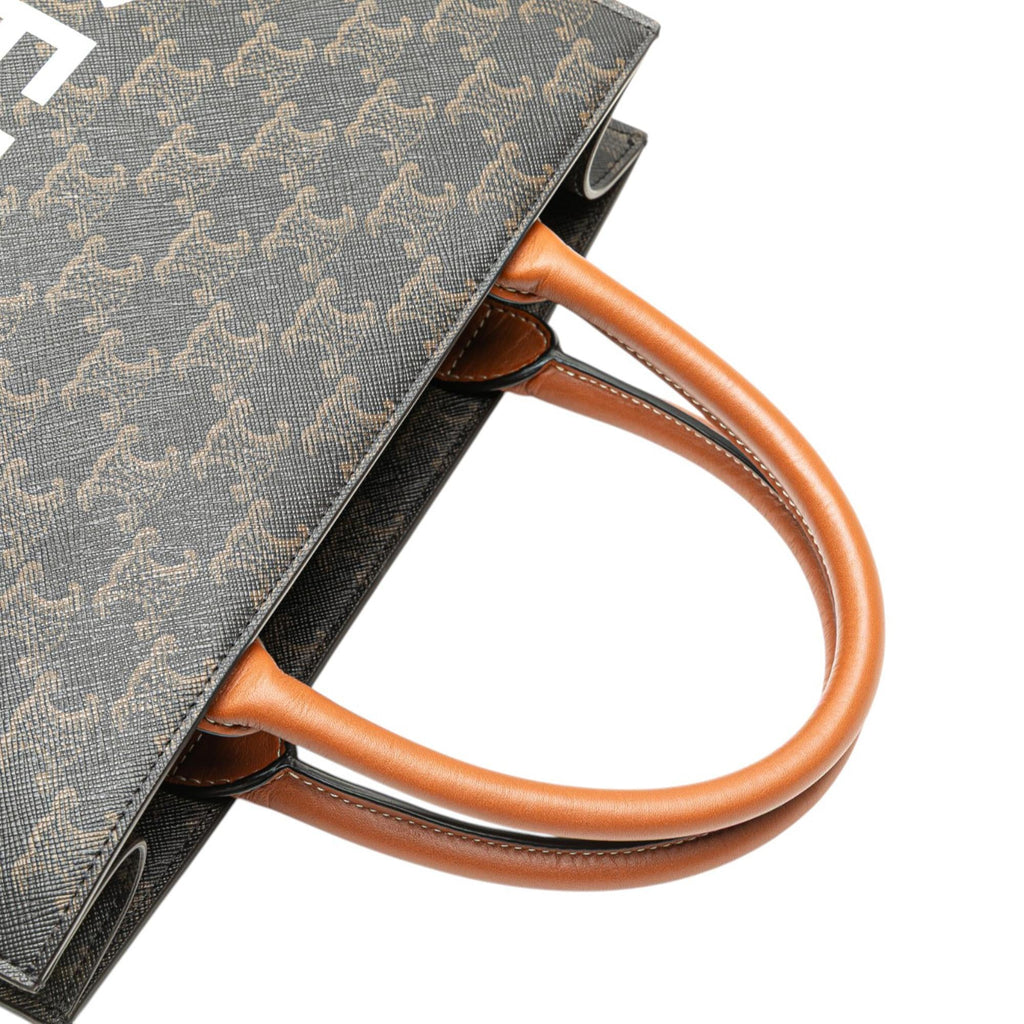 Celine Small Triomphe Coated Canvas Vertical Cabas Tote