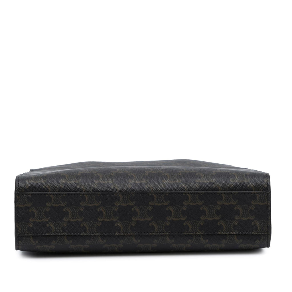 Celine Small Triomphe Coated Canvas Vertical Cabas