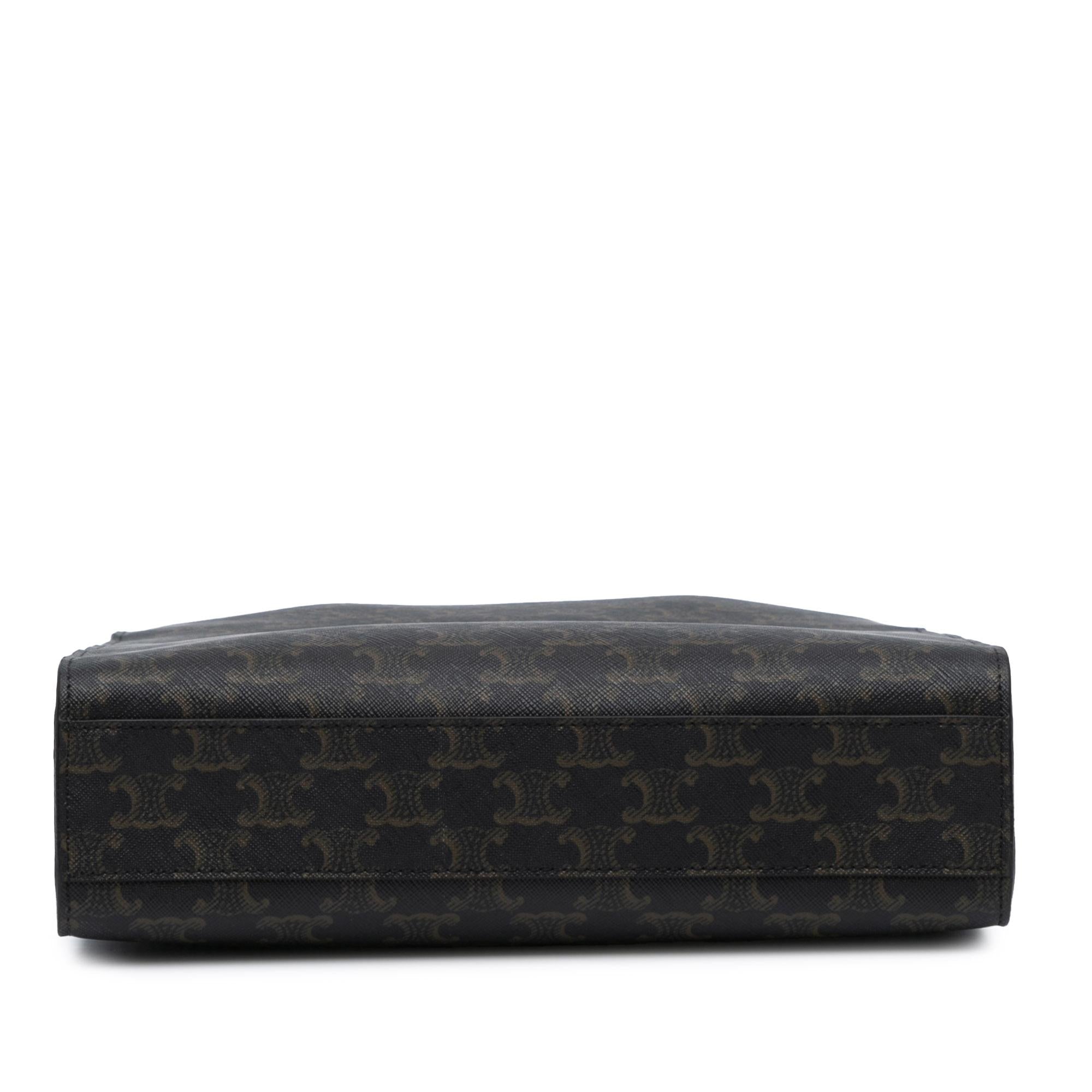 Celine Small Triomphe Coated Canvas Vertical Cabas