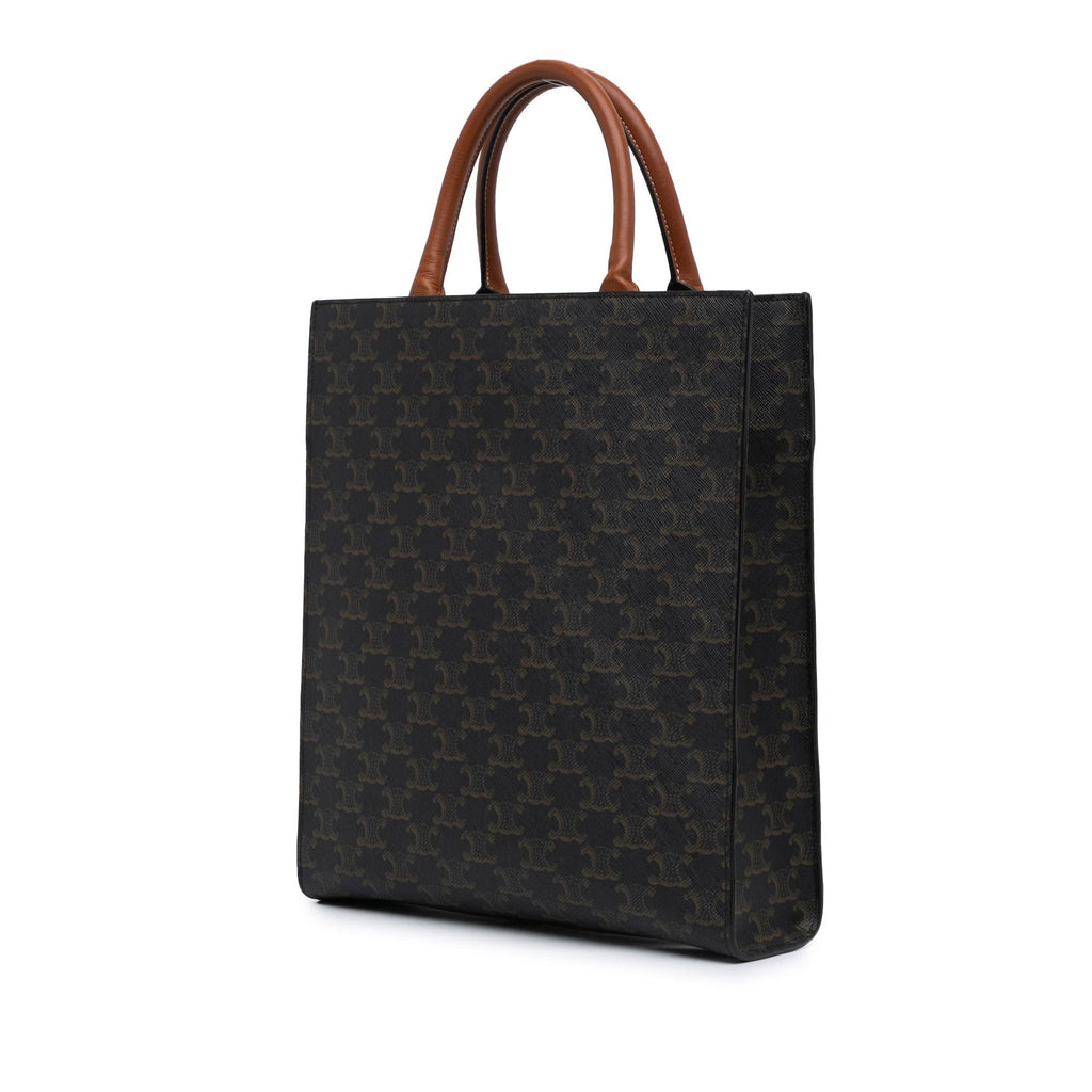 Celine Small Triomphe Coated Canvas Vertical Cabas