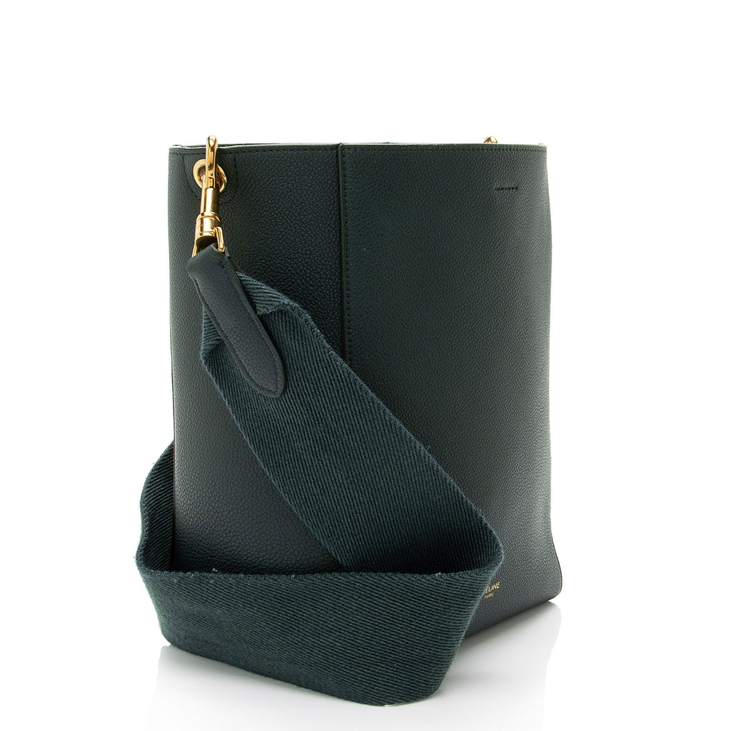 Celine Soft Grained Calfskin Sangle Small Bucket Bag