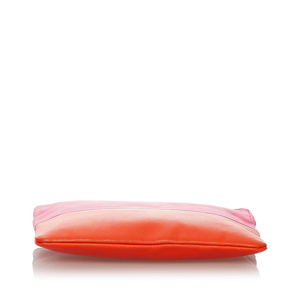 Celine Solo Bicolor Leather Clutch Bag (SHG-28318)