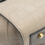 Celine Stamped Crocodile Nubuck Calfskin Mini Tie Tote (SHF-23099)