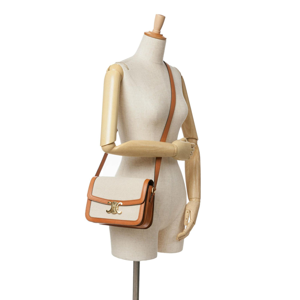 Celine Teen Canvas Triomphe Crossbody