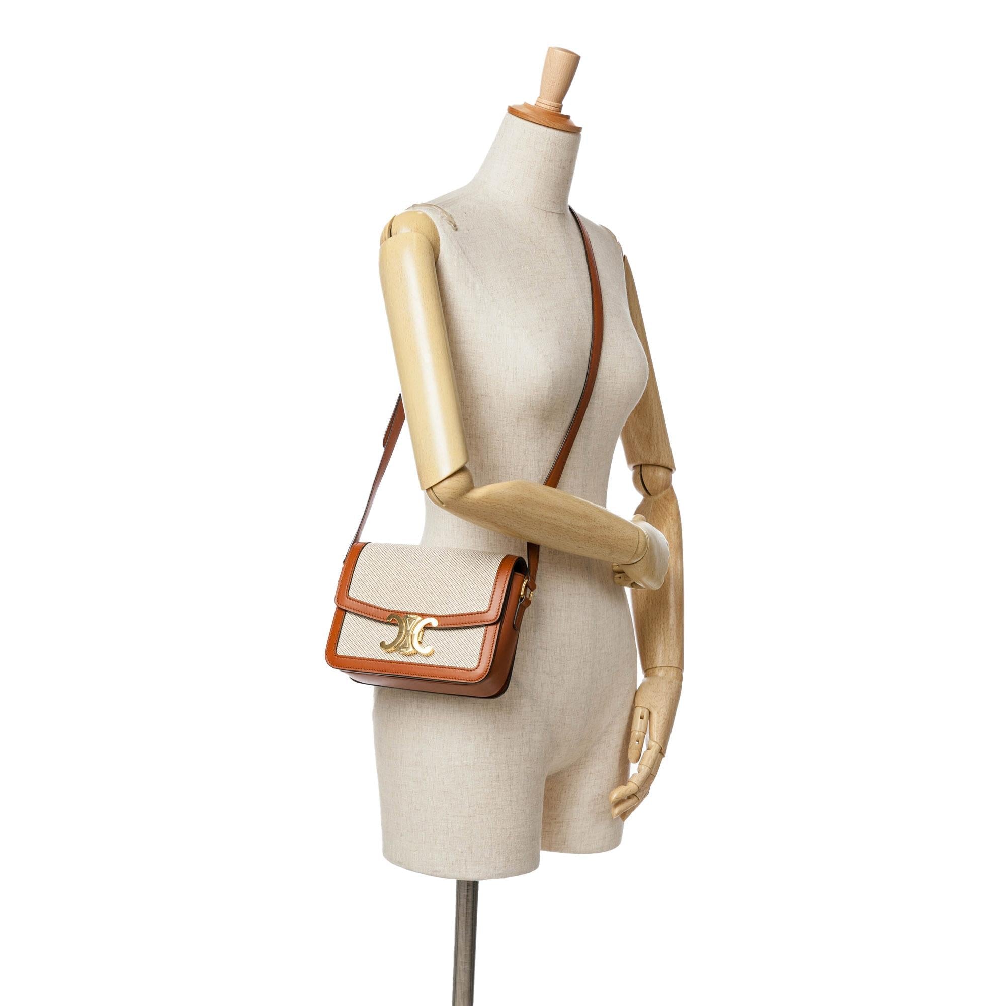 Celine Teen Canvas Triomphe Crossbody