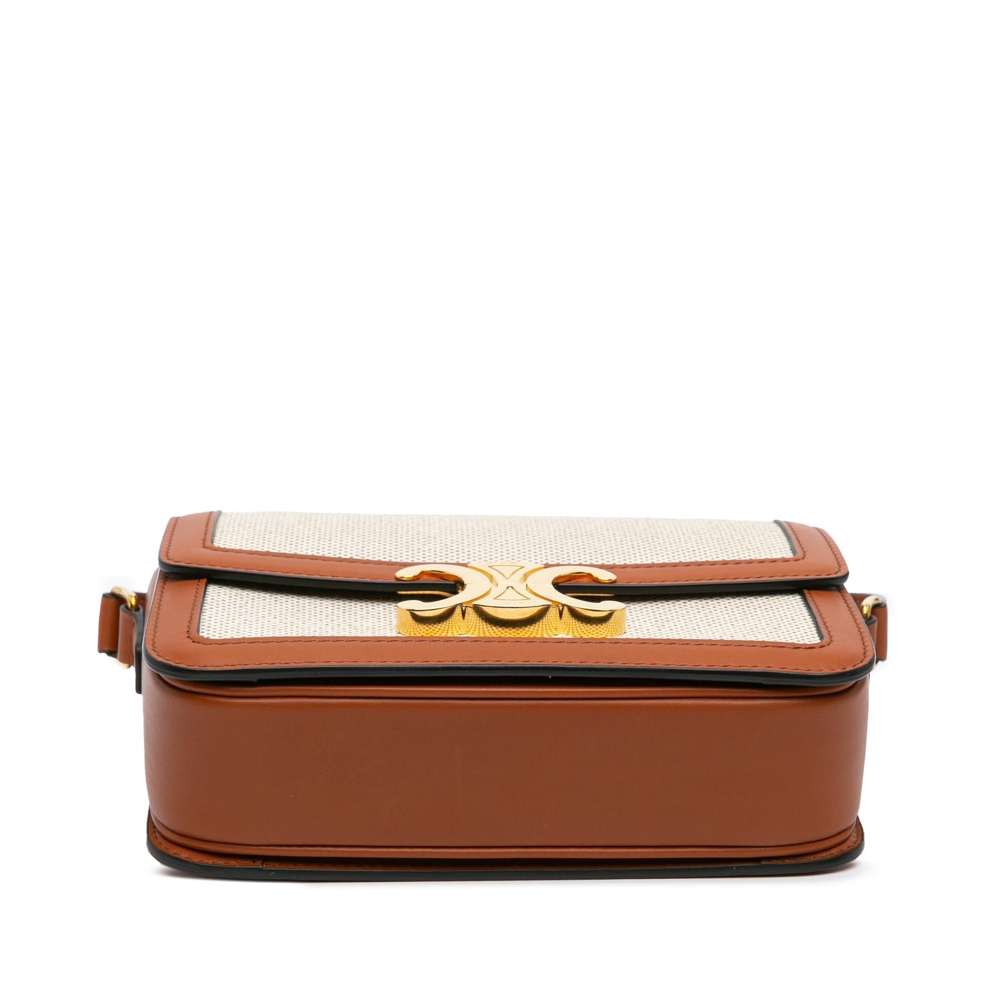 Celine Teen Canvas Triomphe Crossbody