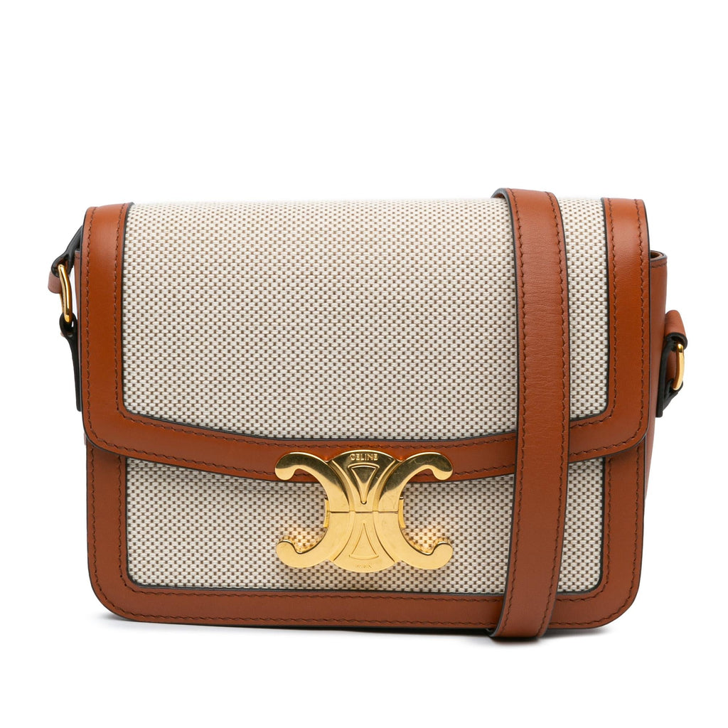 Celine Teen Canvas Triomphe Crossbody