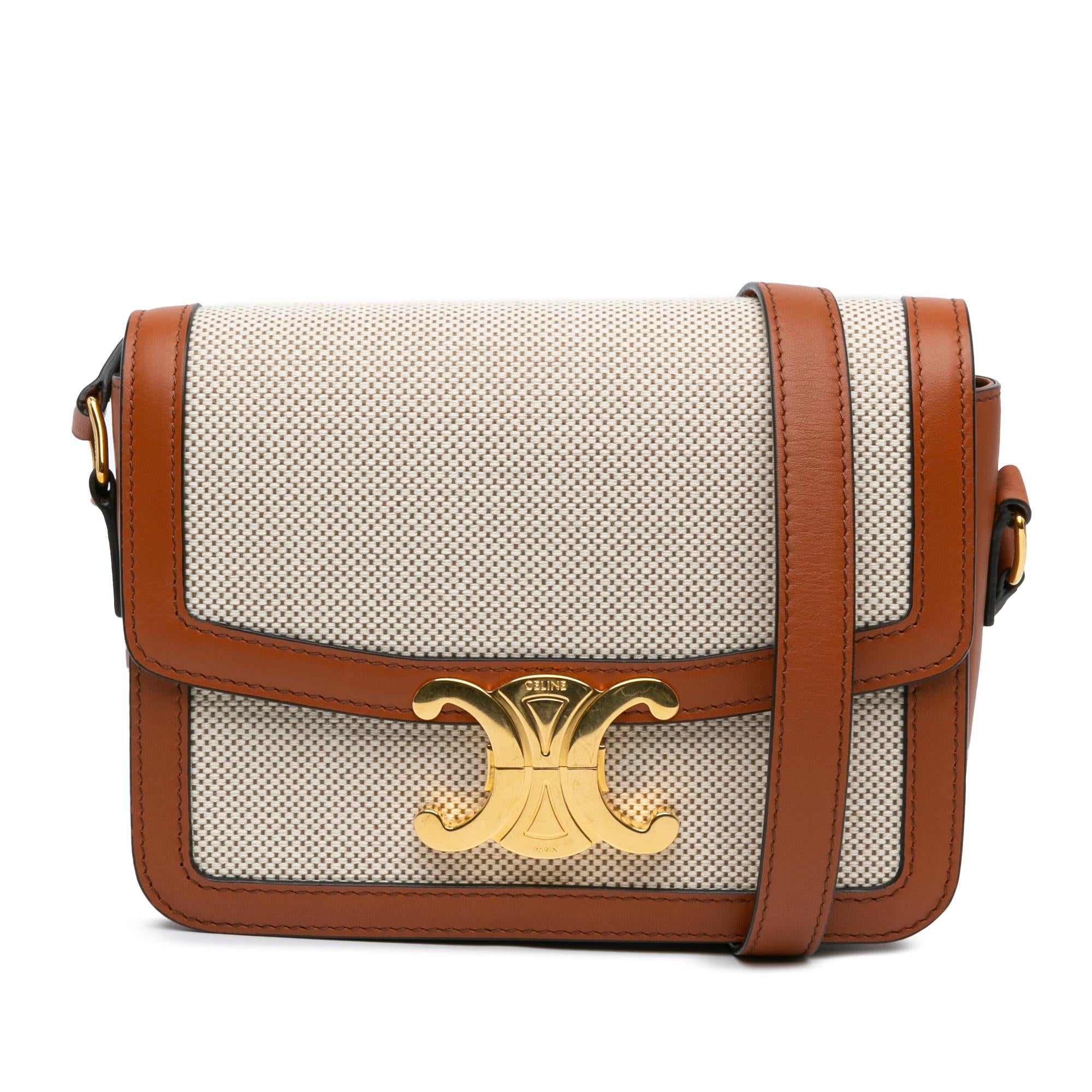 Celine Teen Canvas Triomphe Crossbody