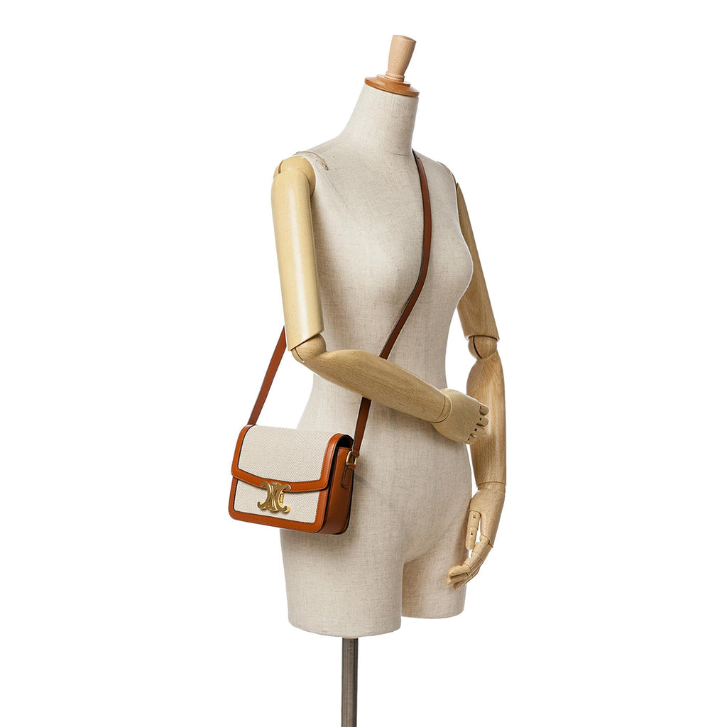 Celine Teen Canvas Triomphe Crossbody
