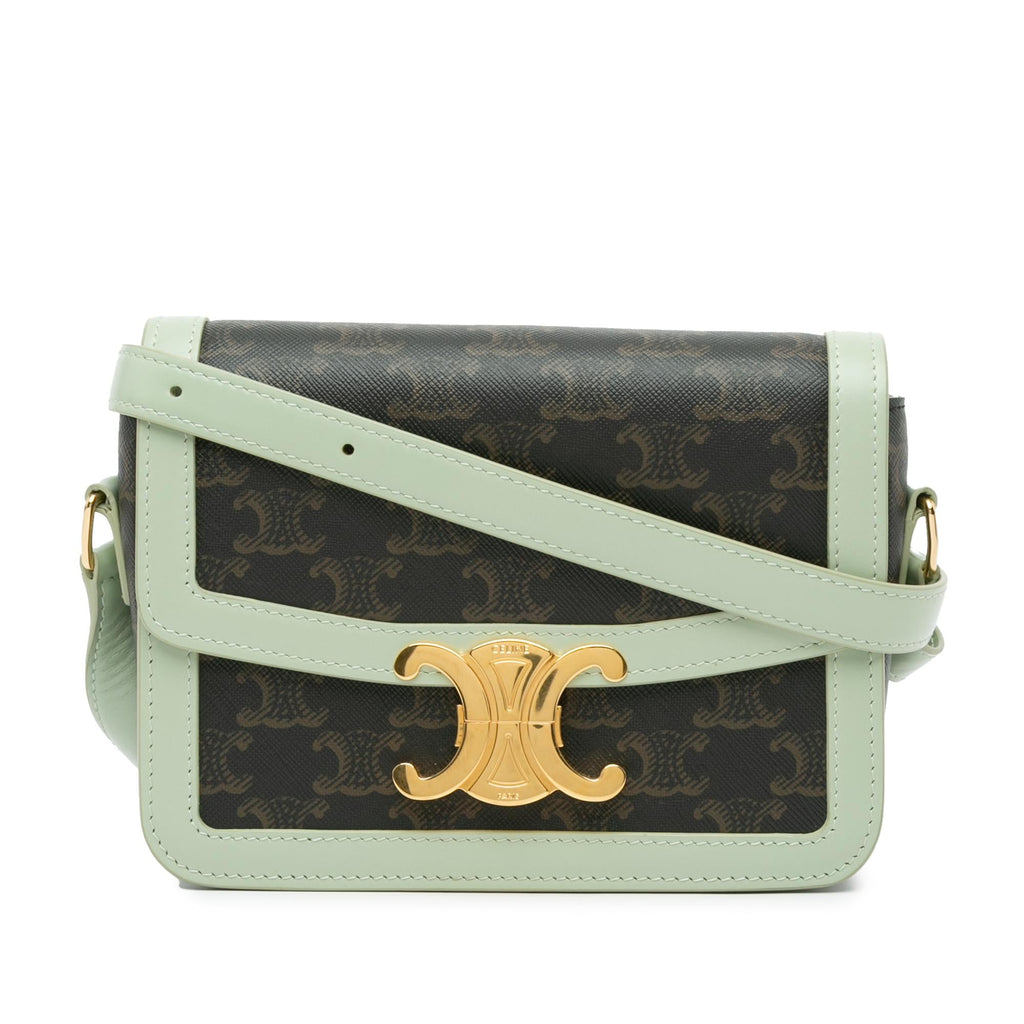 Celine Teen Coated Canvas Triomphe Crossbody