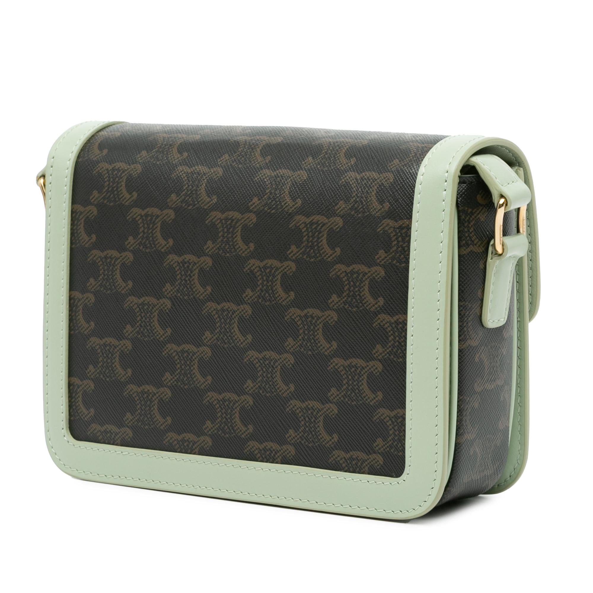 Celine Teen Coated Canvas Triomphe Crossbody