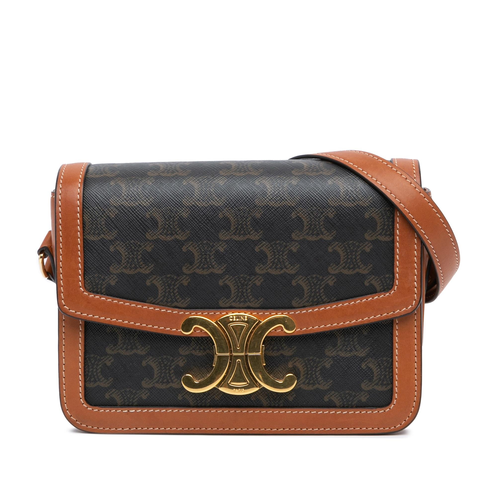 Celine Teen Coated Canvas Triomphe Crossbody
