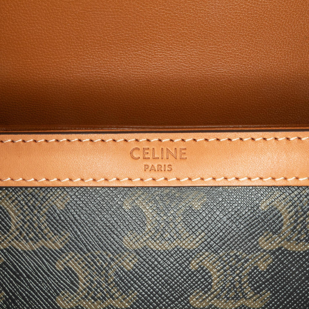 Celine Teen Coated Canvas Triomphe Crossbody