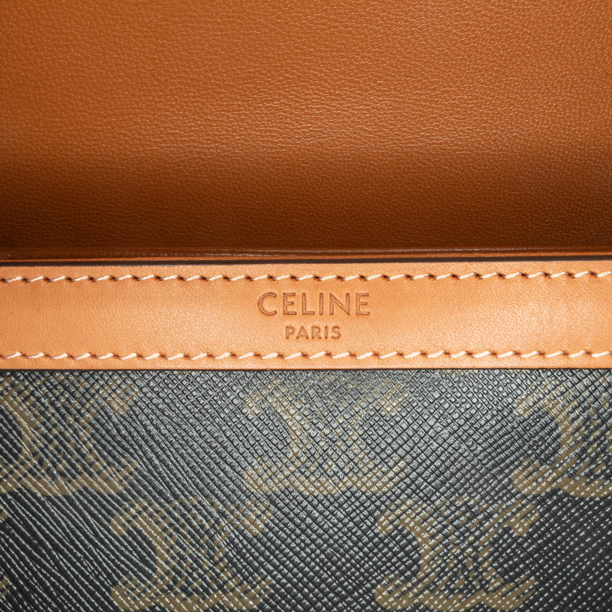 Celine Teen Coated Canvas Triomphe Crossbody