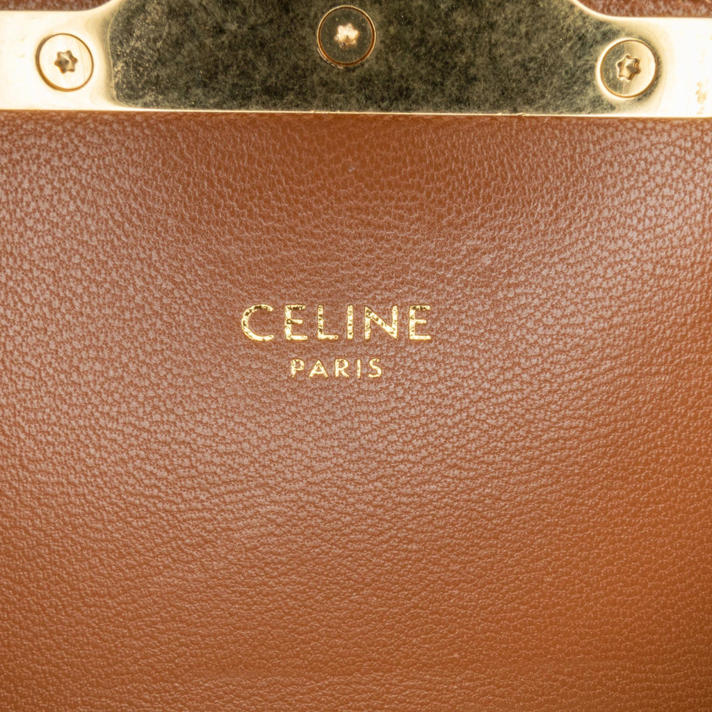 Celine Teen Embroidered Canvas Triomphe Crossbody (SHG-fY2a1z)