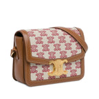 Celine Teen Embroidered Canvas Triomphe Crossbody (SHG-fY2a1z)