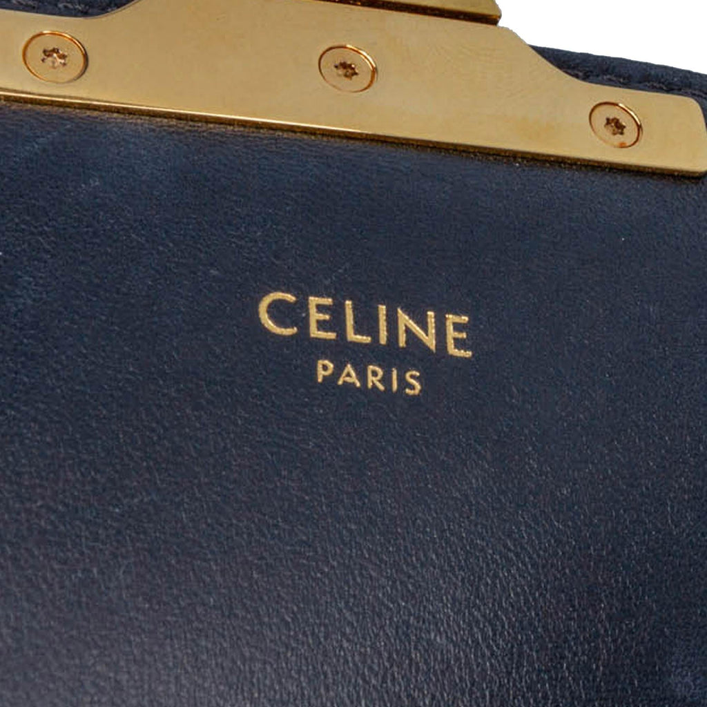 Celine Teen Embroidered Canvas Triomphe Crossbody