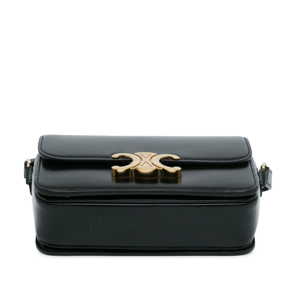 Celine Teen Shiny Calfskin Triomphe Bag (SHG-vb9Nof)