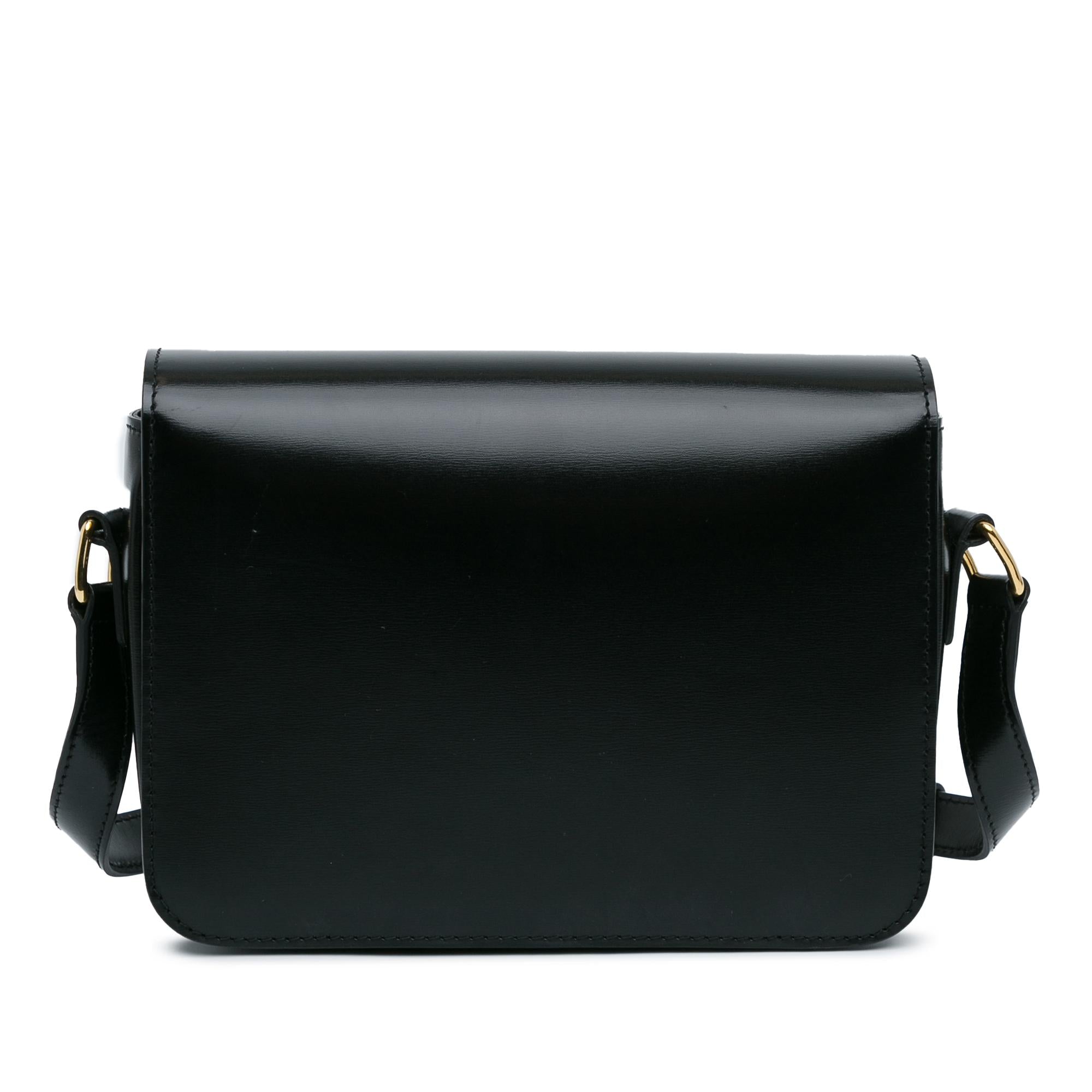 Celine Teen Shiny Calfskin Triomphe Crossbody (SHG-wclCE3)