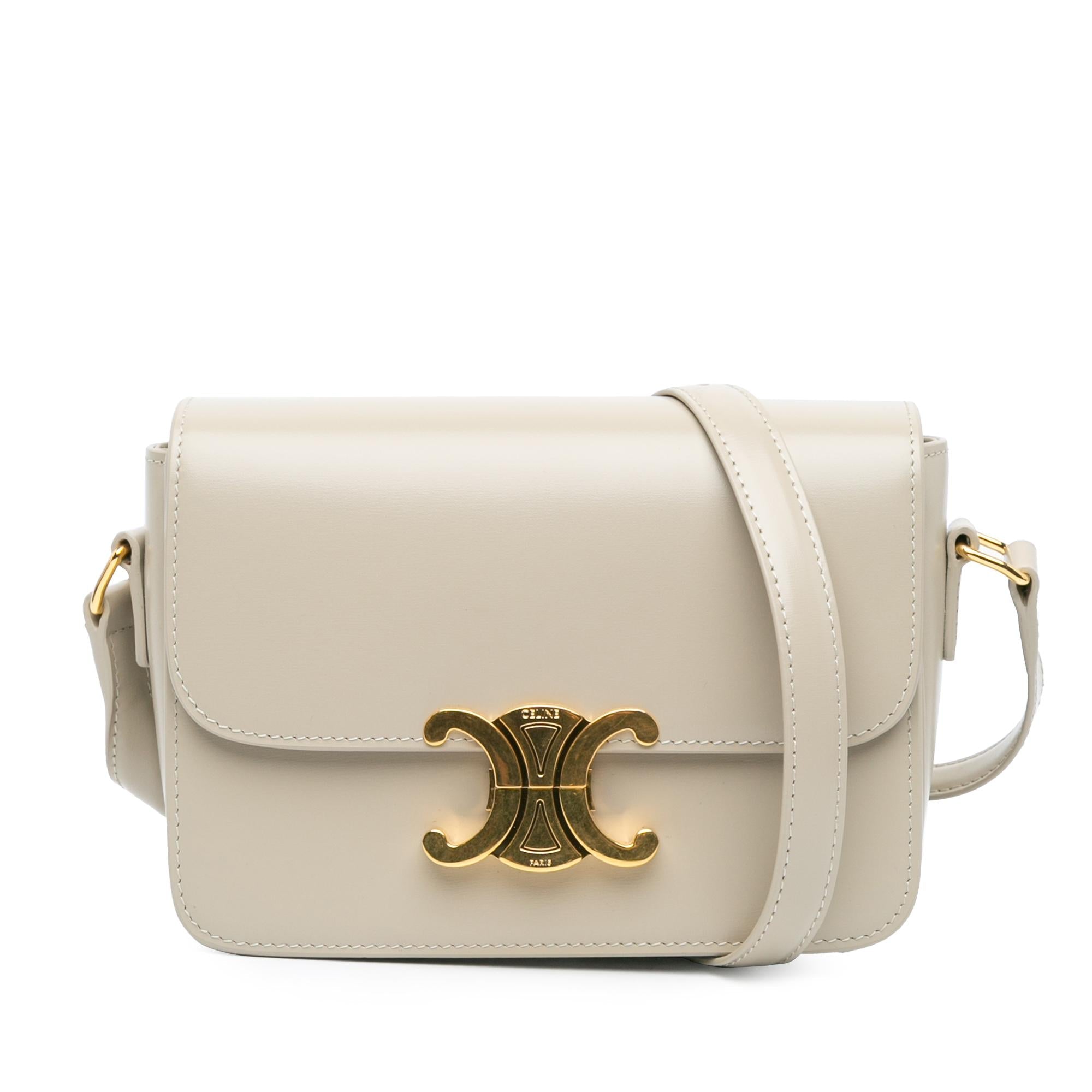 Celine Teen Shiny Calfskin Triomphe Crossbody