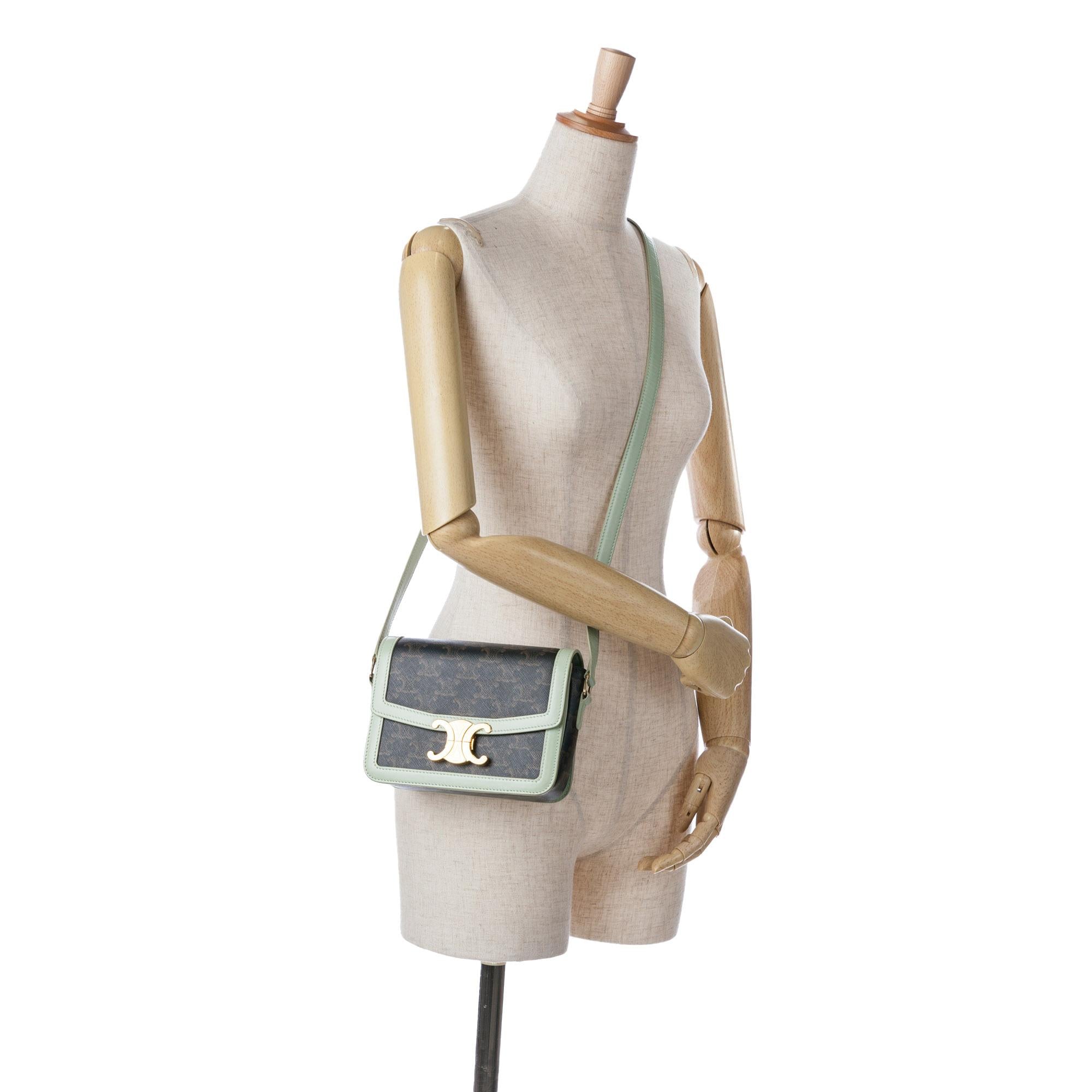 Celine Teen Triomphe Coated Canvas Crossbody