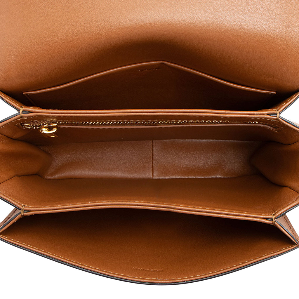 Celine Textile Calfskin Triomphe Teen Shoulder Bag (SHF-8LxhZM)