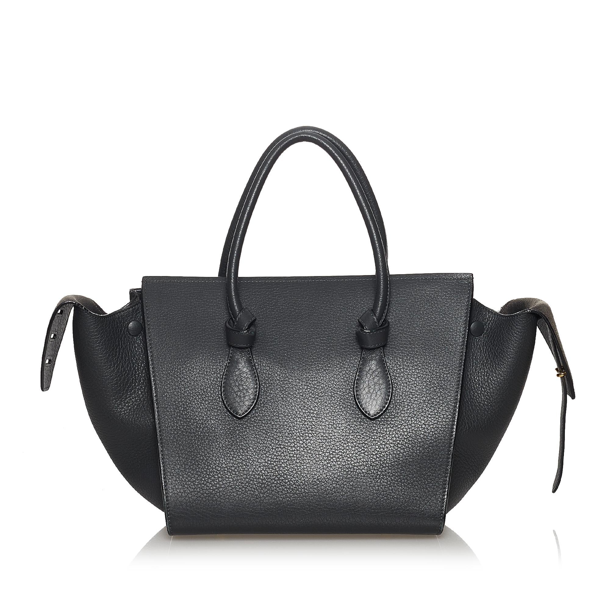 Celine Tie Tote Leather Handbag (SHG-31089)