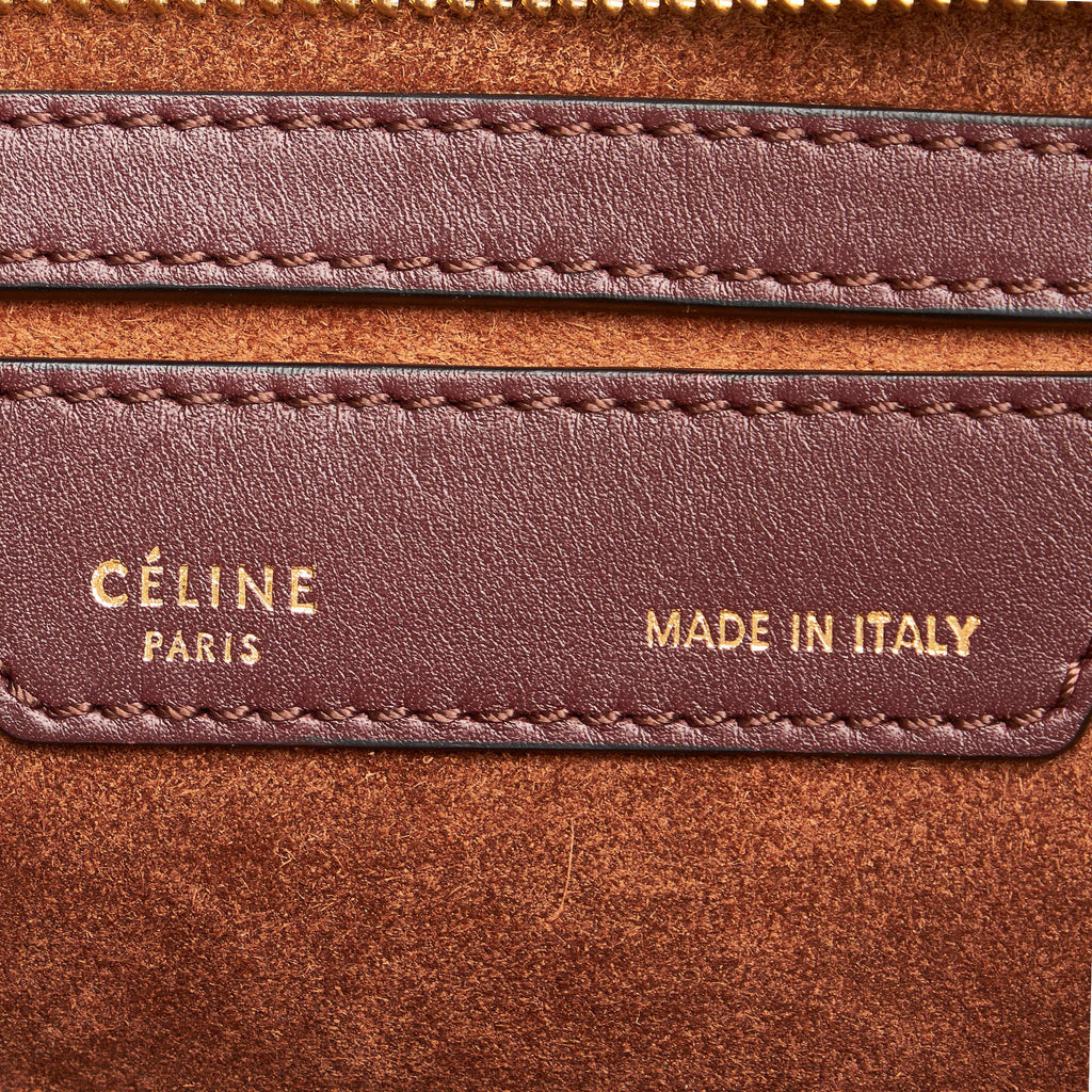 Celine Trapeze Tricolor Leather Handbag (SHG-27373)