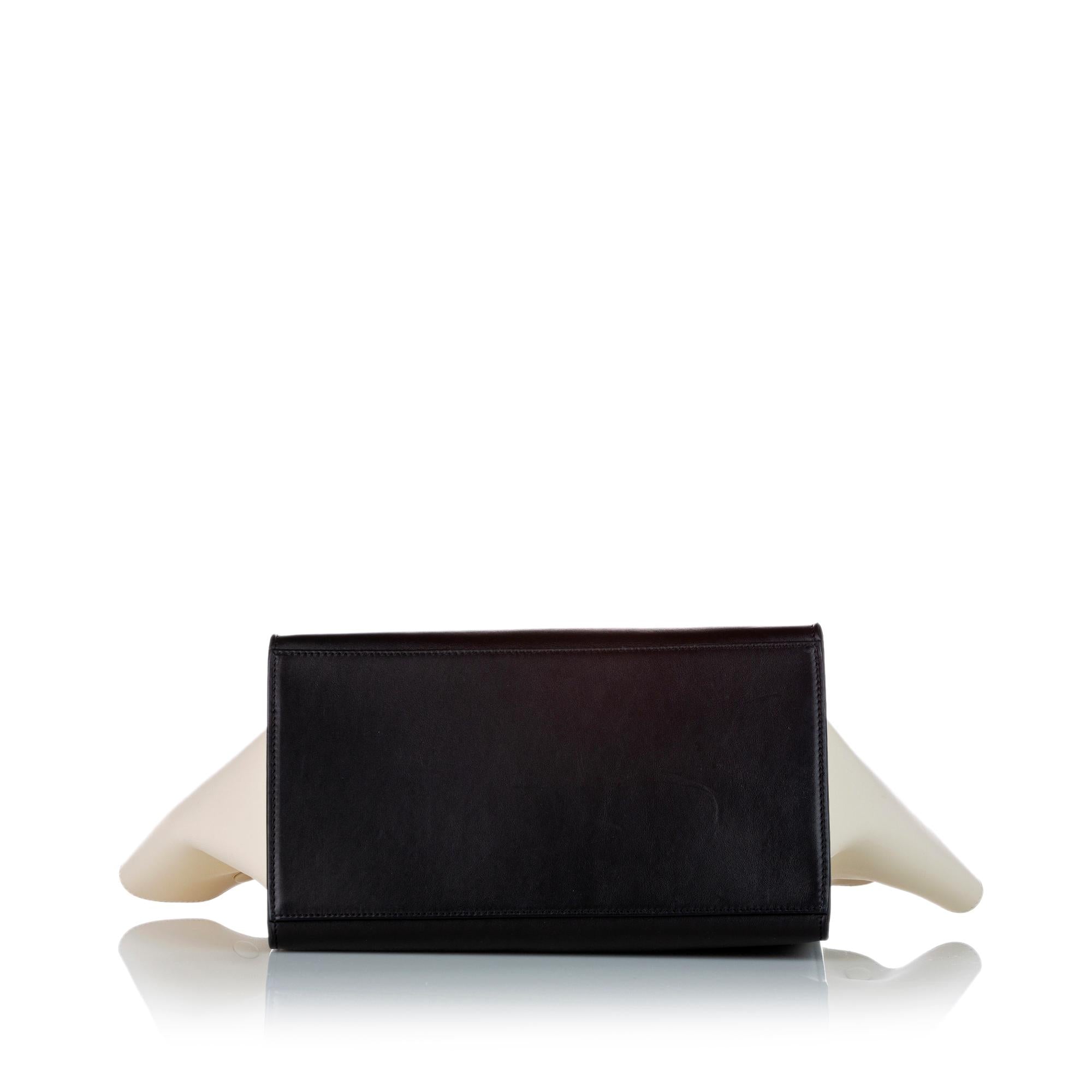 Celine Trapeze Tricolor Leather Satchel (SHG-24641)