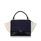 Celine Trapeze Tricolor Leather Satchel (SHG-24641)