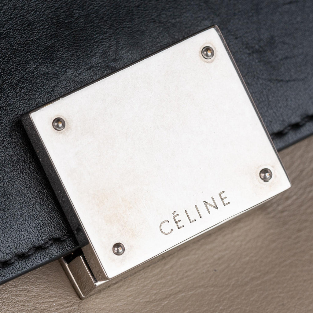 Celine Trapeze Tricolor Leather Satchel (SHG-27023)