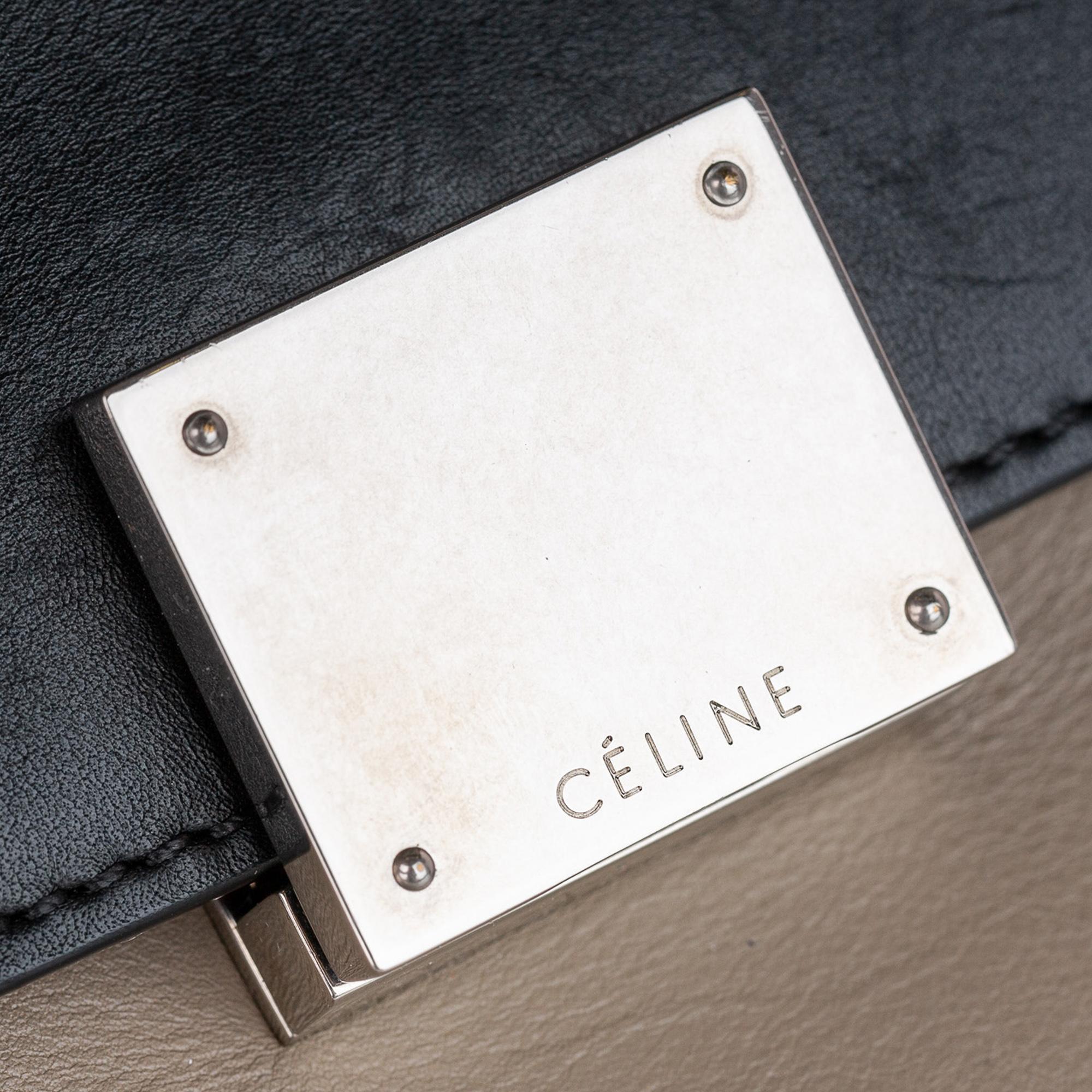 Celine Trapeze Tricolor Leather Satchel (SHG-27023)