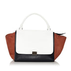 Celine Trapeze Tricolor Leather Satchel (SHG-32620)