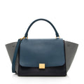 Celine Tricolor Calfskin Small Trapeze Bag (SHF-17369)