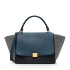 Celine Tricolor Calfskin Small Trapeze Bag (SHF-17369)