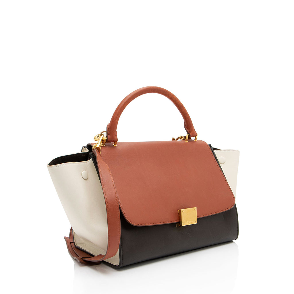 Celine Tricolor Calfskin Small Trapeze Bag