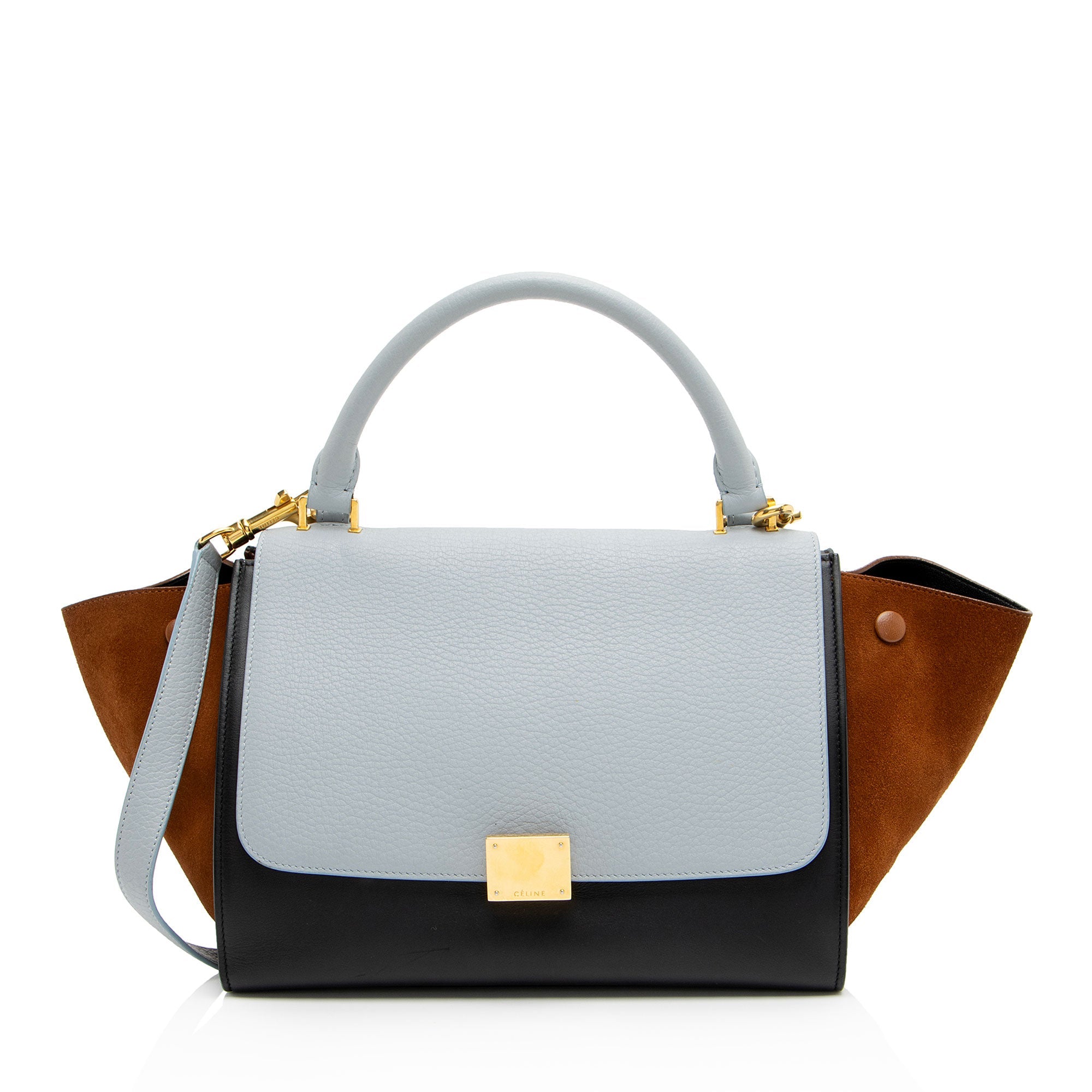 Celine Tricolor Calfskin Small Trapeze Bag