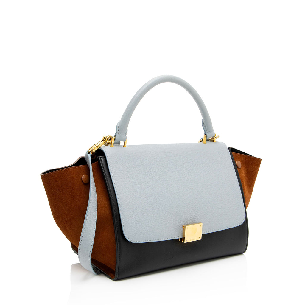 Celine Tricolor Calfskin Small Trapeze Bag