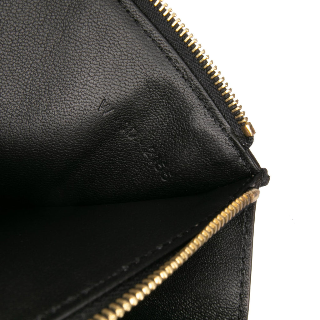 Celine Tricolor Leather Pocket Envelope Wallet On Chain