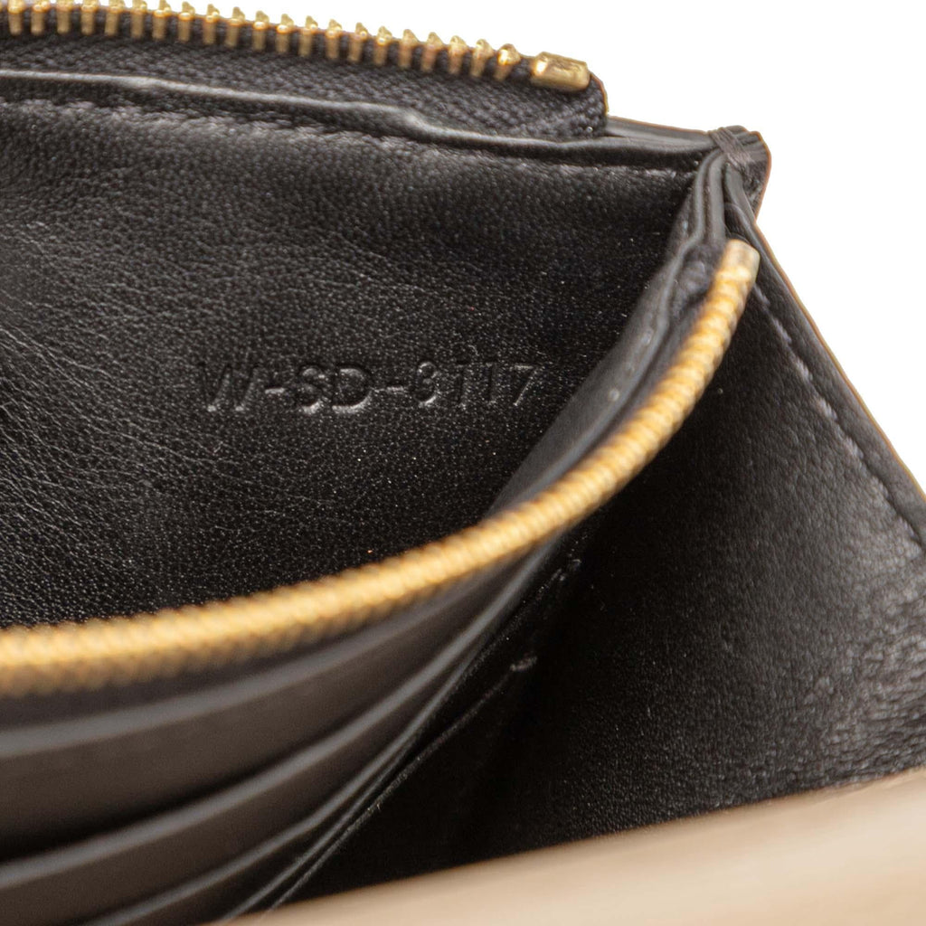 Celine Tricolor Leather Pocket Envelope Wallet On Chain