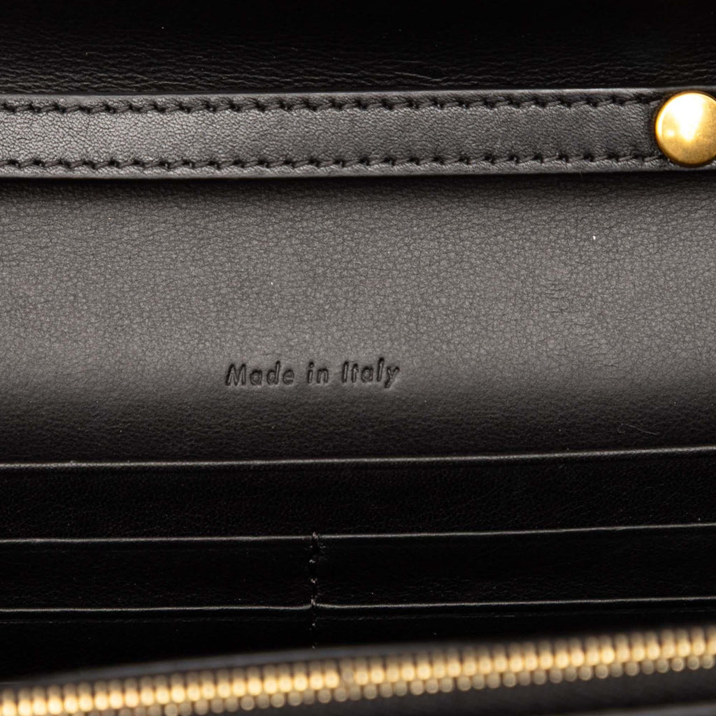 Celine Tricolor Leather Pocket Envelope Wallet On Chain