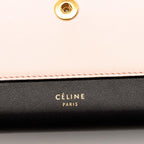 Celine Tricolor Leather Pocket Envelope Wallet On Chain