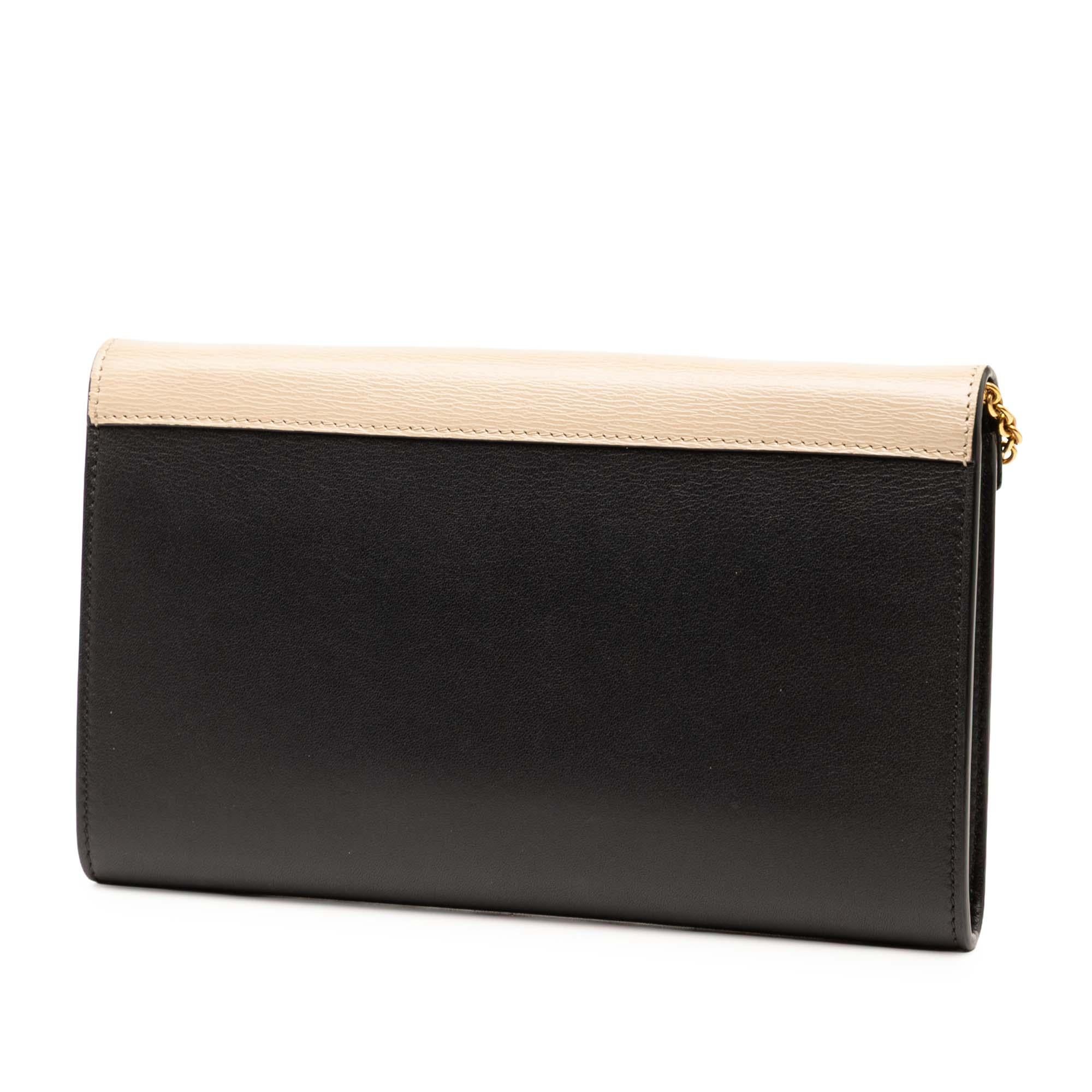 Celine Tricolor Leather Pocket Envelope Wallet On Chain