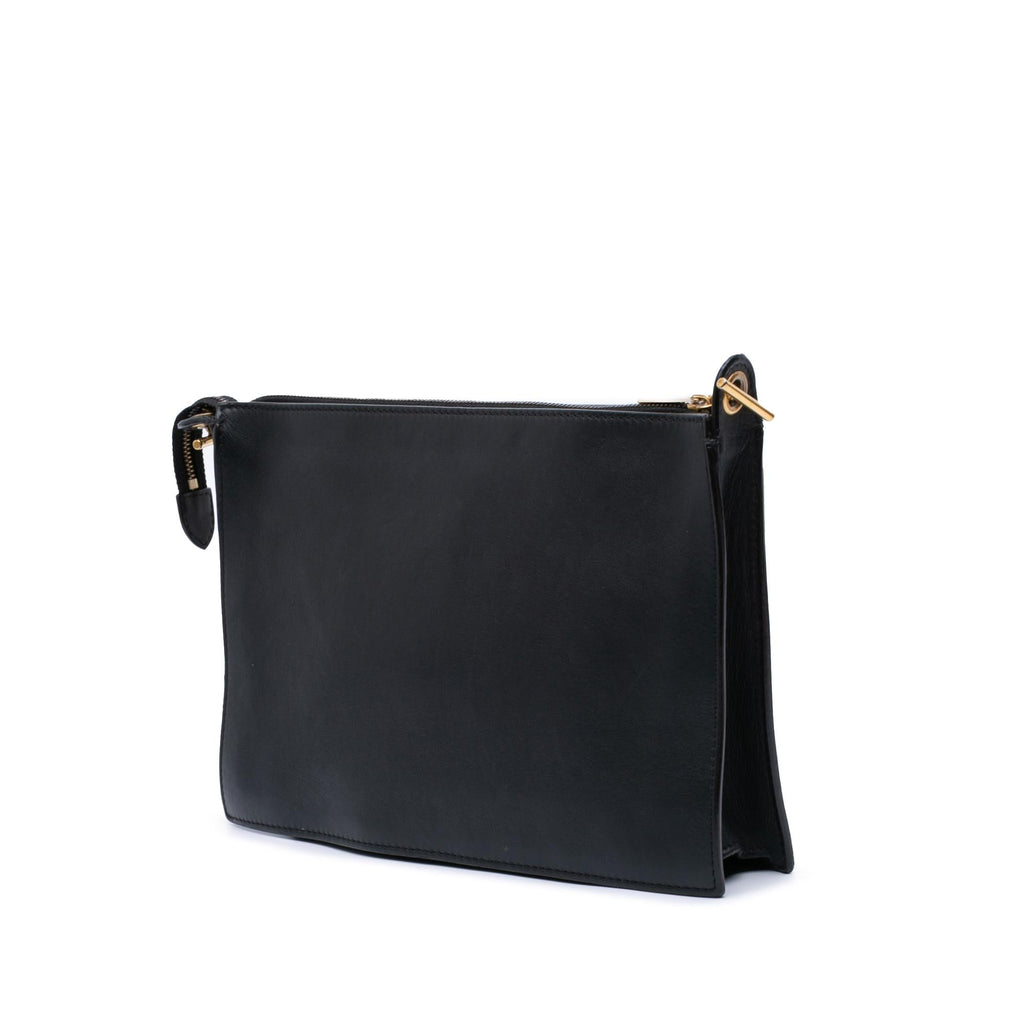 Celine Tricolor Leather Pocket Envelope Zip Crossbody