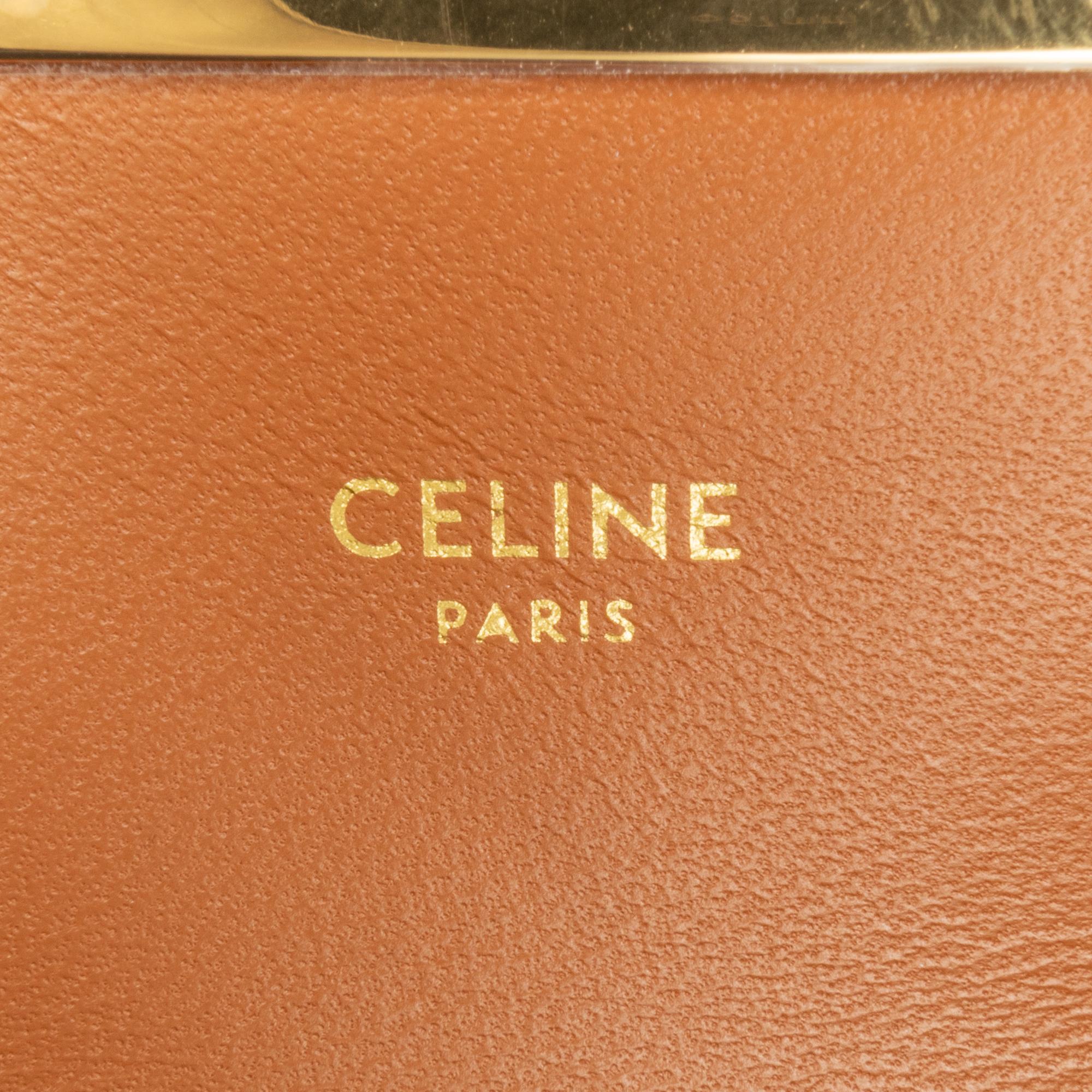 Celine Triomphe Calfskin Claude Shoulder Bag (SHG-bdLDog)