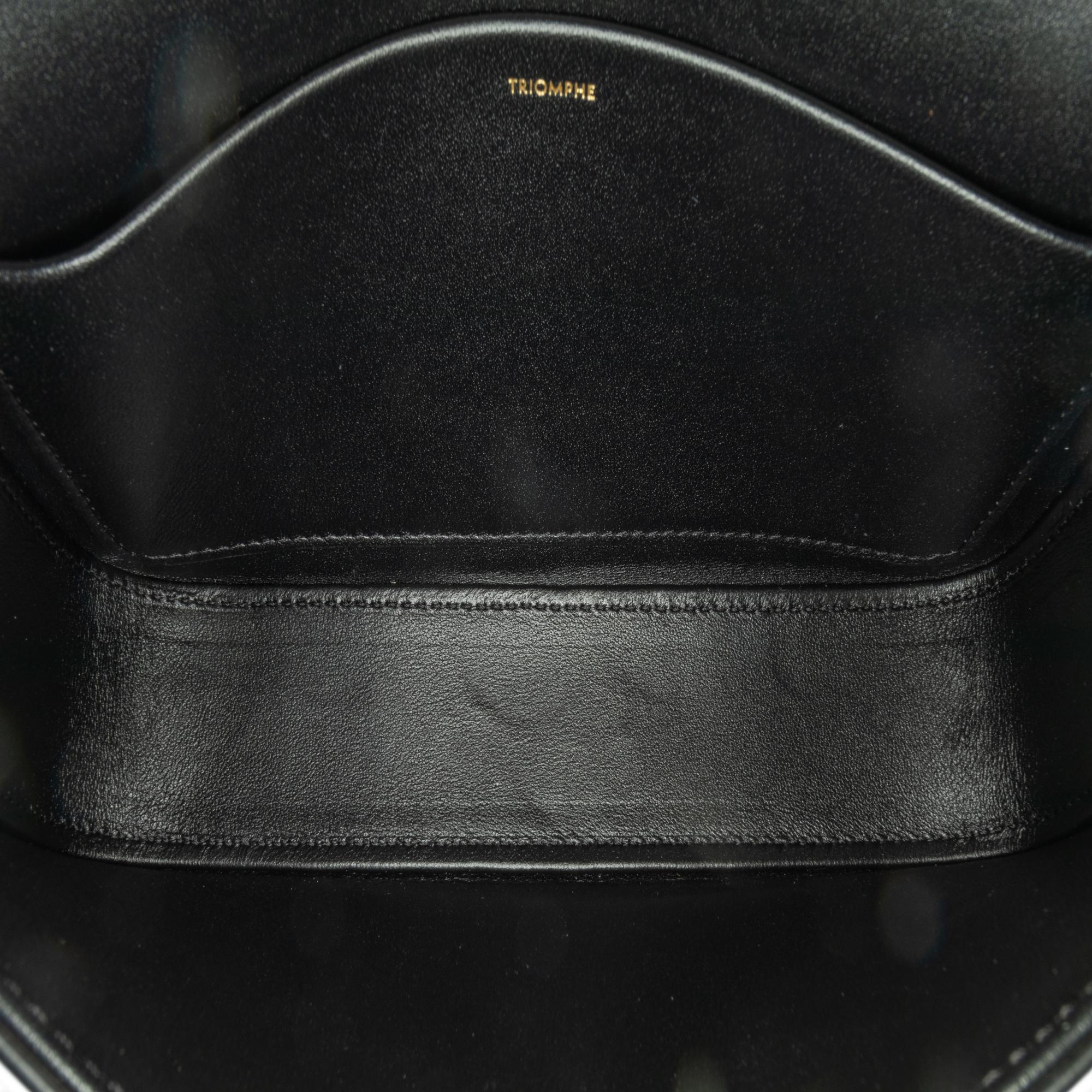 Celine Triomphe Calfskin Claude Shoulder Bag (SHG-lZlb7R)