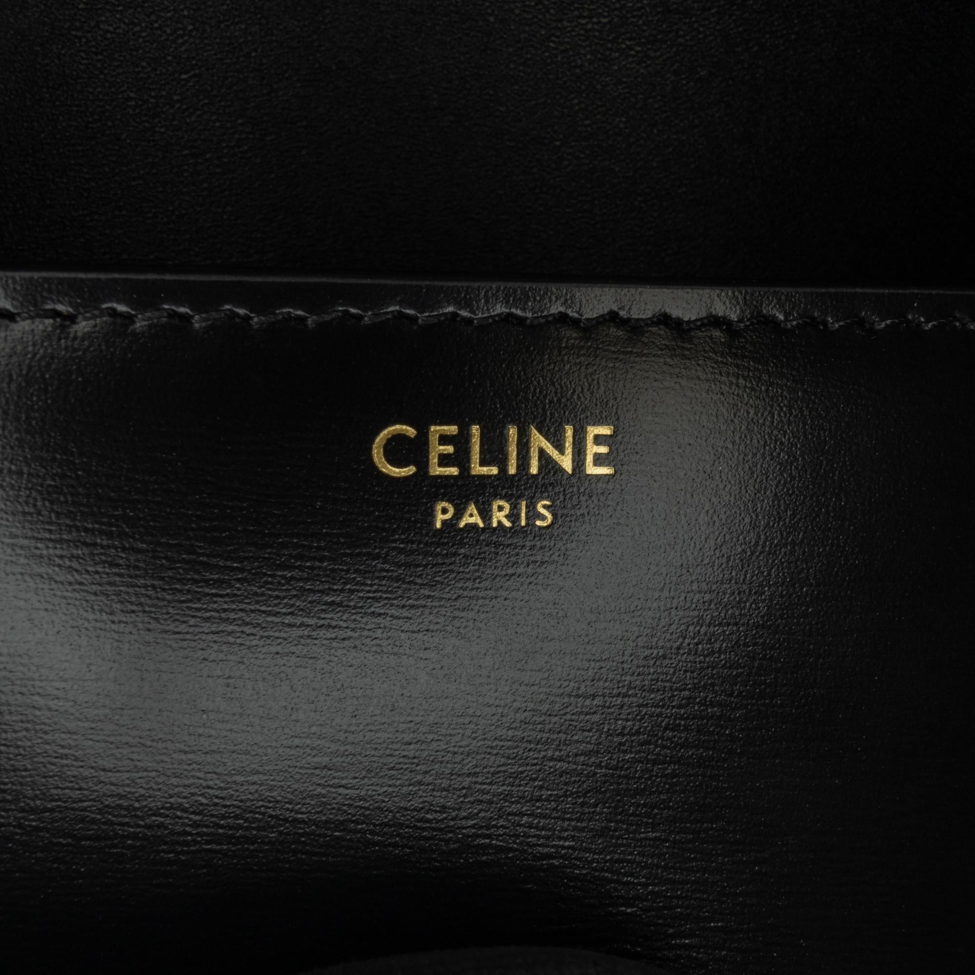Celine Triomphe Calfskin Claude Shoulder Bag (SHG-lZlb7R)