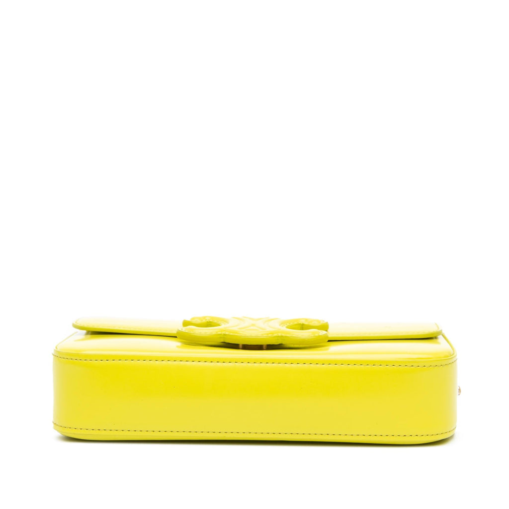 Celine Triomphe Calfskin Cuir Chain Shoulder Bag