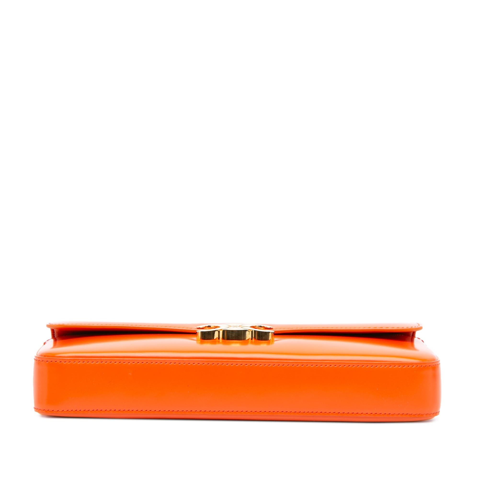 Celine Triomphe Calfskin Cuir Chain Shoulder Bag